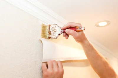 Pose de papier peint à Nonant — revêtements muraux et toiles de verre